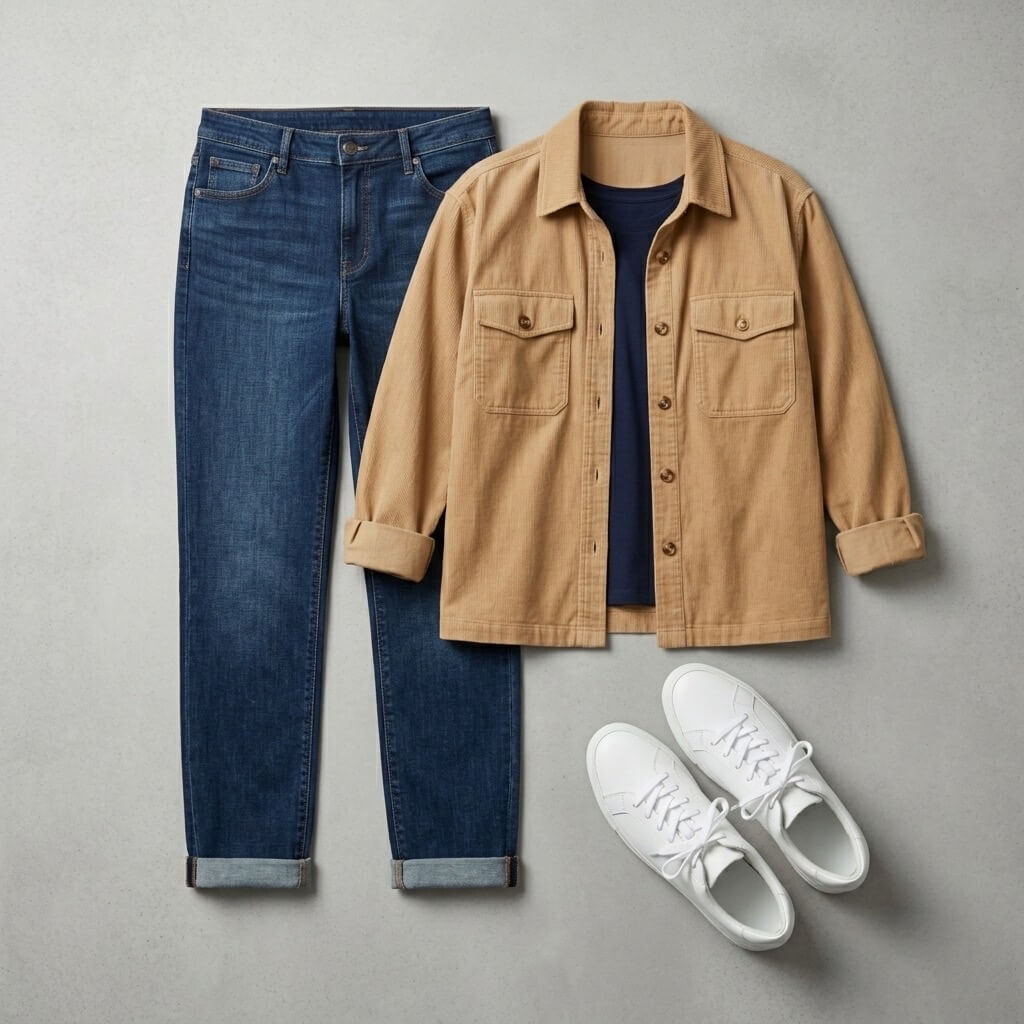 Flat lay after AI processing